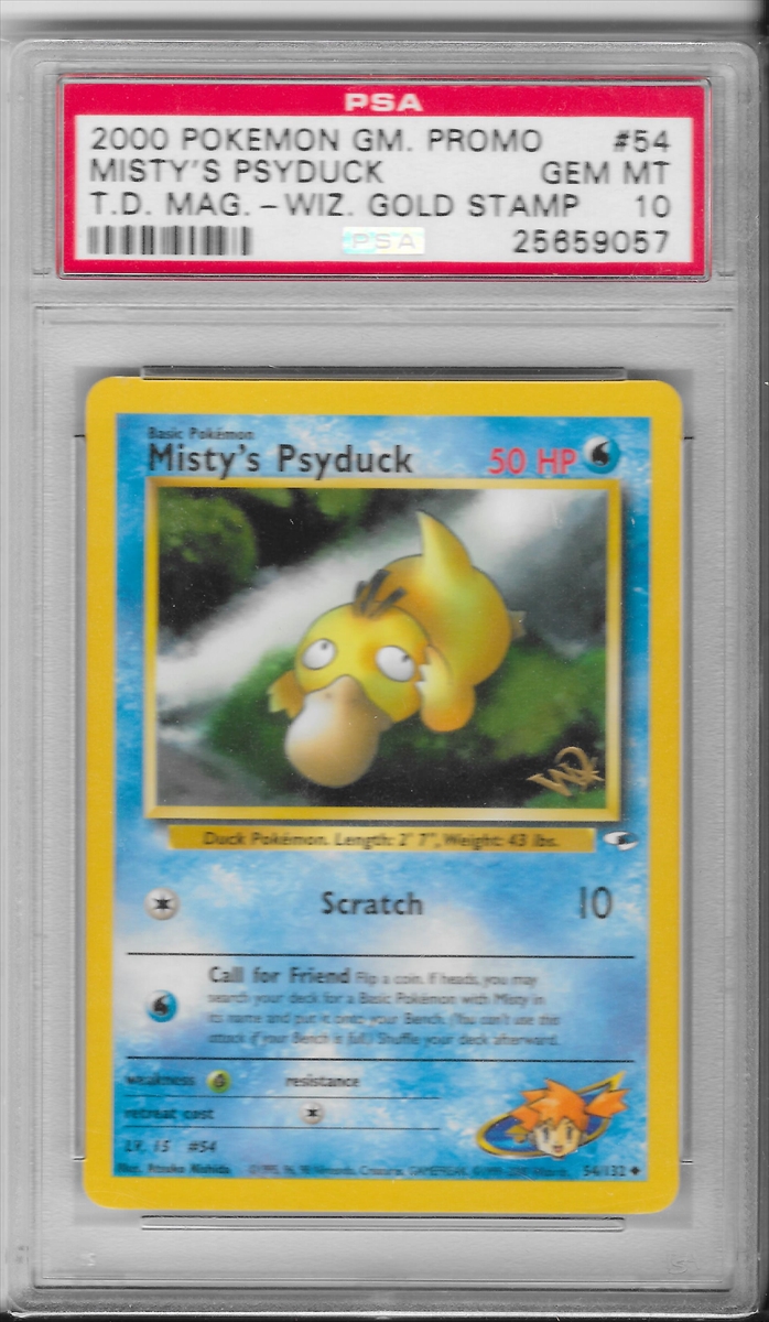 psa 10 psyduck wizards gold